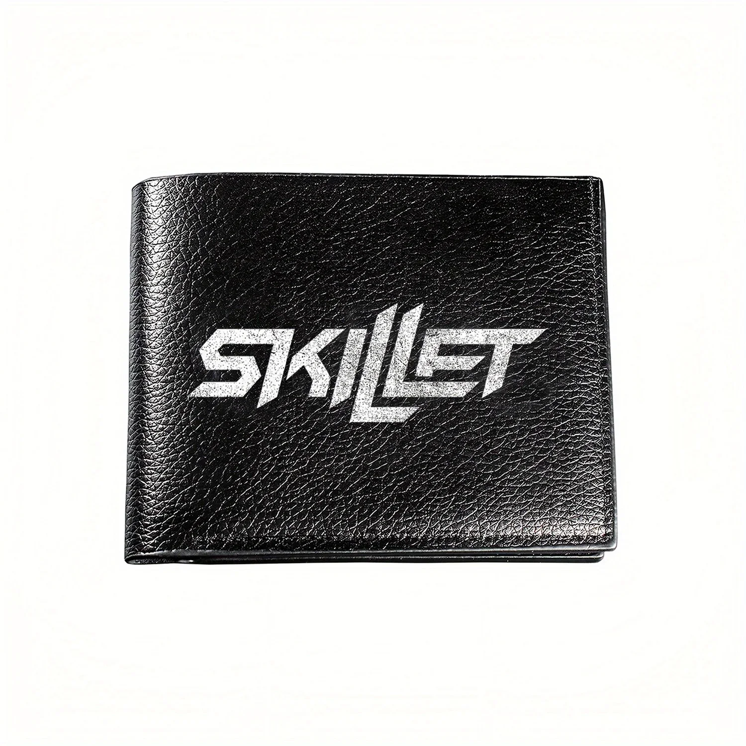

Skillet Band Logo Distressed Texture Design Business Mens Casual Elegant Simple Practical Quality Wallet Stylish Printing Graphi