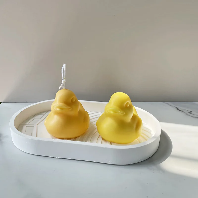3D Little Yellow Duck Candle Silicone Mold DIY Duck Crystal Epoxy Resin Mould Animal Candle Making Tools Soap Ice Cream Mold