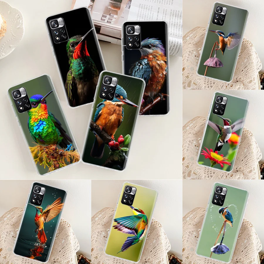 Hummingbird Phone Case For Xiaomi Poco X3 GT X4 NFC M4 M5 M5S X6 X5 Pro 5G M3 Mi F6 F5 F4 F3 F2 F1 Capa Coque