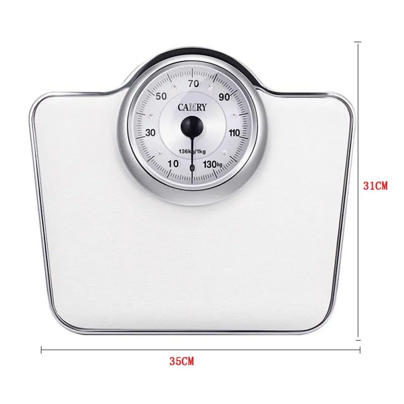 Battery-free, Classic Dial Health Scale DT605E - Retro Analog Mechanical Bathroom Scale