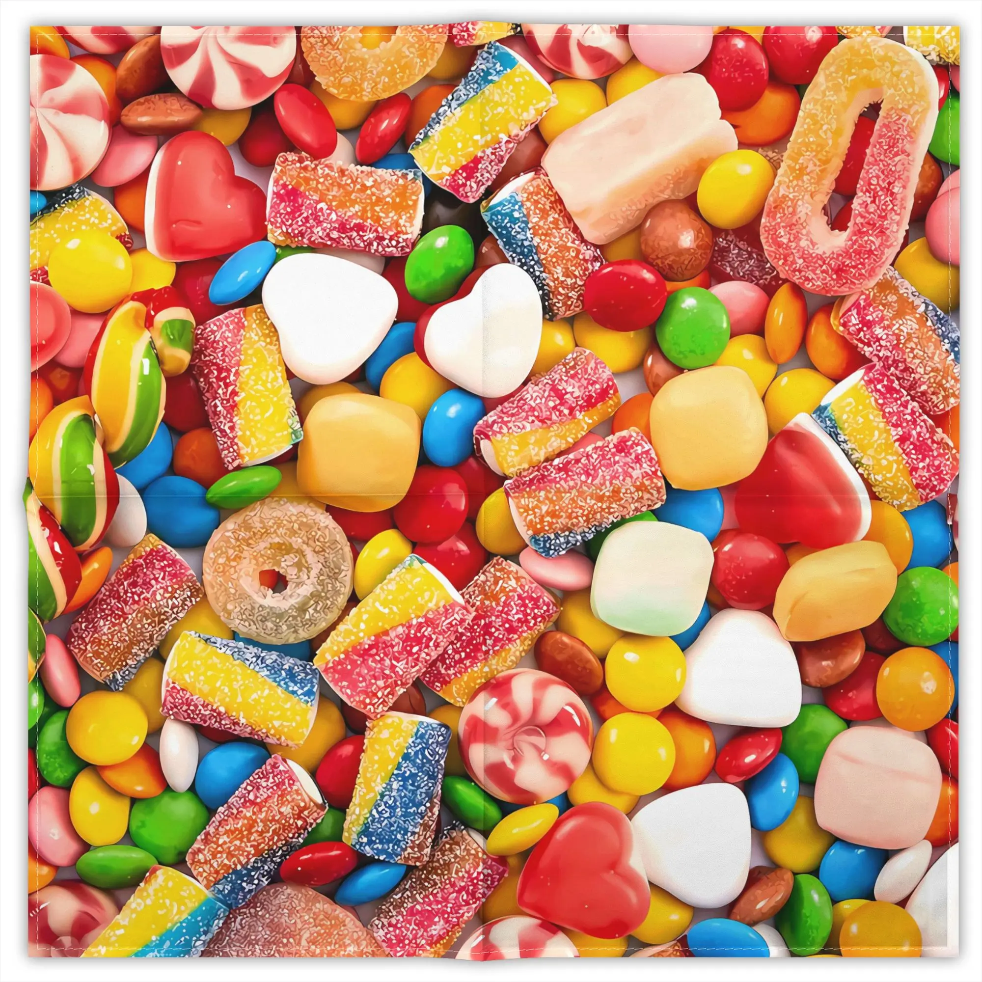 lenco-quadrado-decorativo-de-poliester-estampado-com-estampa-de-doces-coloridos-para-uso-diario