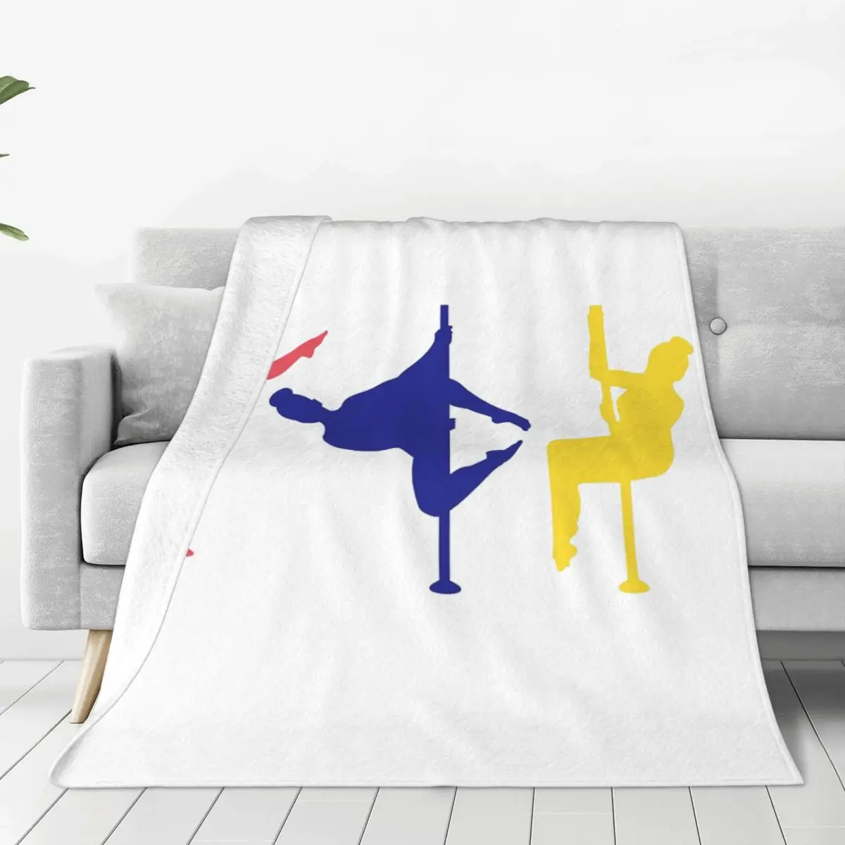 Hangback Frog Pole Dance Figures Pole Dance Blankets Flannel Throw Blanket Cover for Bed Living room Picnic Travel Home Couch