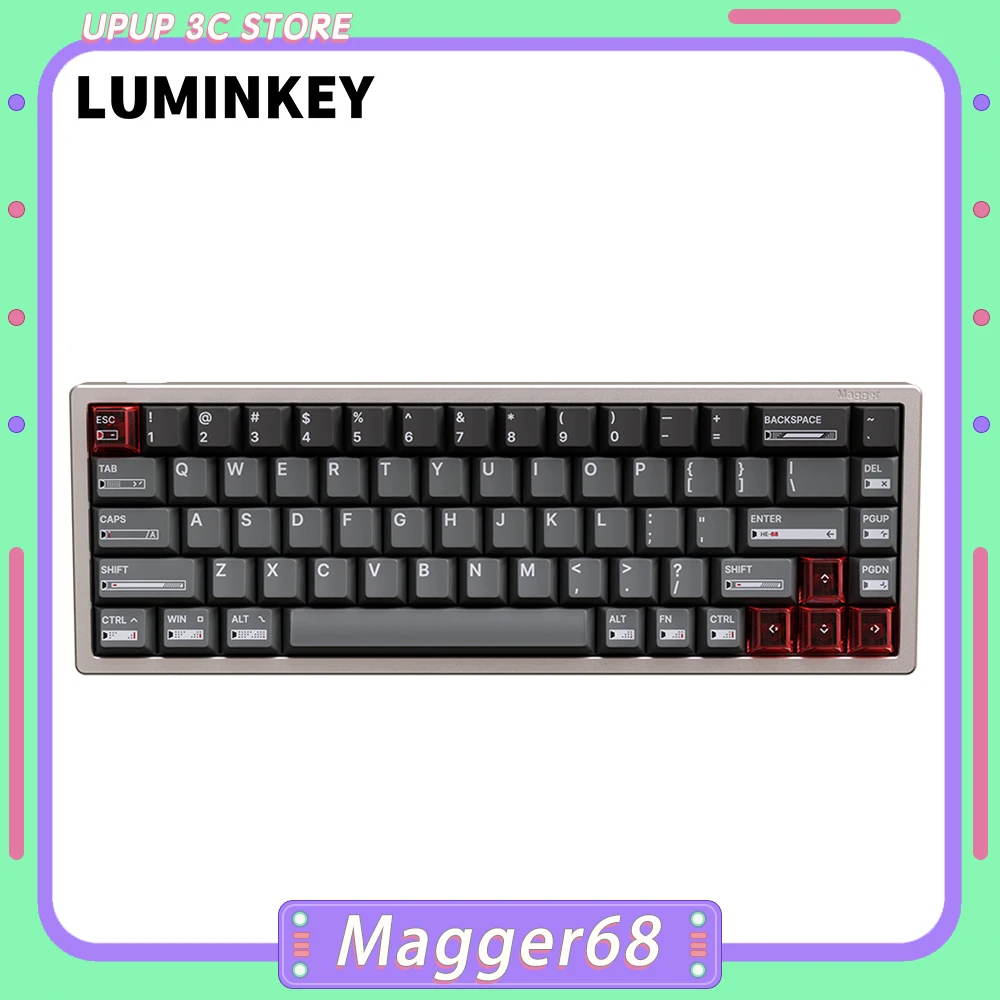 

Luminkey Magger68 Mechanical Keyboard 68Keys RGB Wired Keyboard Gasket ANSI Layout Customized Keyboard for PC Gamer Accessories