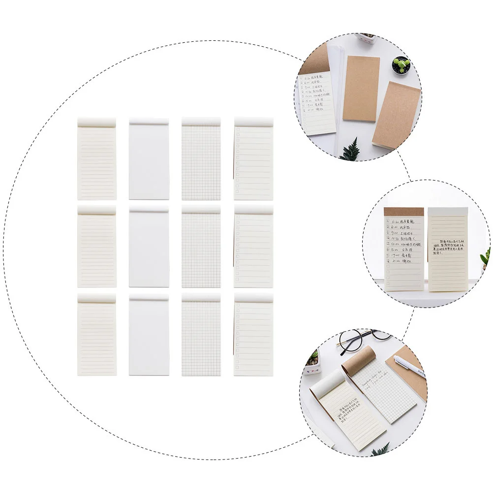 12 قطعة من المفكرة المدمجة، لوحة كتابة بسيطة للأطفال، مفكرة جدول الأعمال بحجم الجيب، مخطط كفاءة للجدول اليومي #6