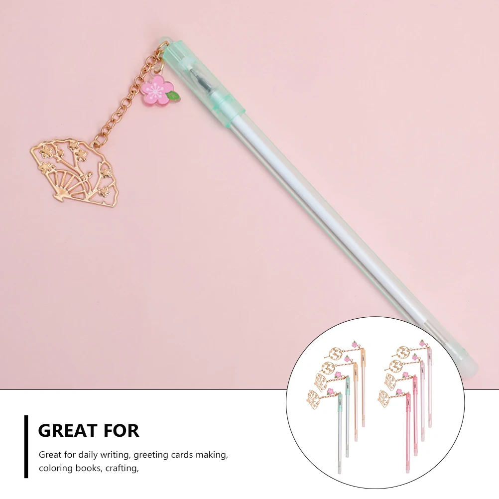 

8Pcs Unique Hanging Pendant Gel Pens Adorable Ink Rollers for Crafting Journals Coloring Books Birthday Party Gifts
