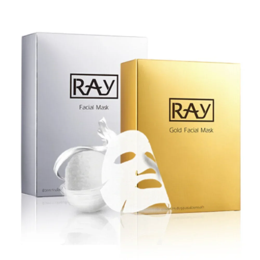 Thailand RAY Silk Gold Silver Mask 10 Pieces Hydrating Moisturizing Shrinking Pores Balancing Water and Oil Brighten Skin Care