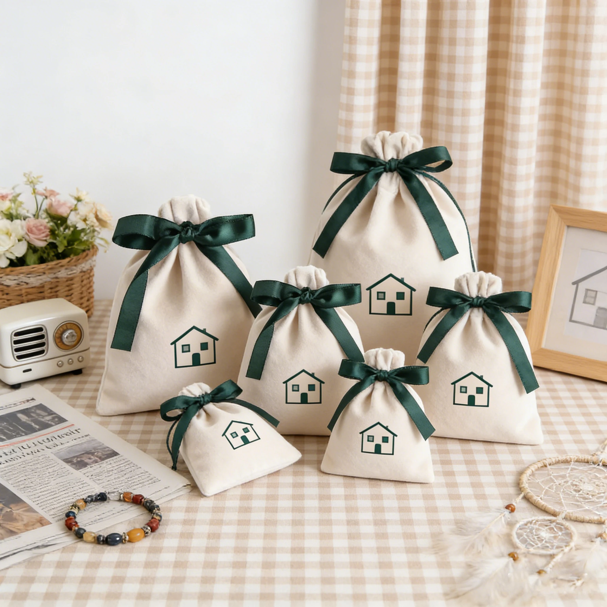 

Персонализированные роскошные мягкие бархатные подарочные мешочки для украшений: серьги, ожерелья, браслеты, мешочки на шнурке