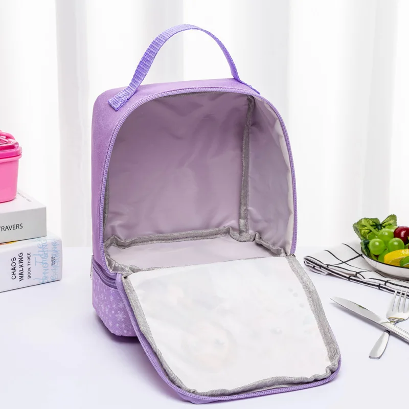 Disney Cartoon Frozen portapranzo portatile borsa per il pranzo per studenti borsa per il pranzo per bambini borsa per il pranzo al latte per Snack