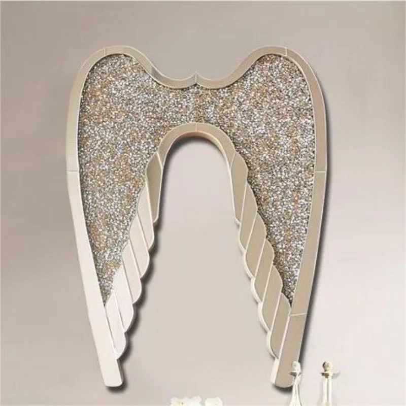 

Luxury Diamond Crush Sparkle Angels Wings Sparkle Bling Romany Wall Decor Wall Hanging for Living Room