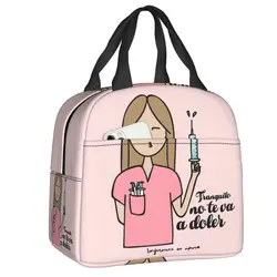 Enfermera en apuros Arzt Krankens ch wester Lunch Bag Frauen tragbare Kühler wärme isolierte Lunchbox Picknick Lagerung Lebensmittel Bento Box