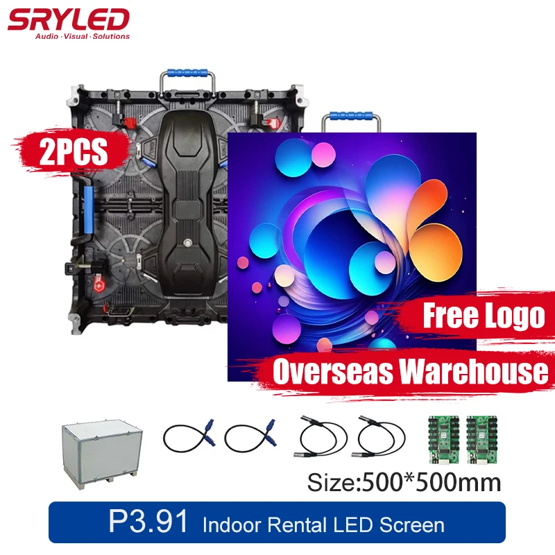 

SRYLED P3.91 Led Display Indoor Rental 500mmx500mm SMD2121 Church LED Screen Backdrop Led Video Wall Panel Overseas Warehouse