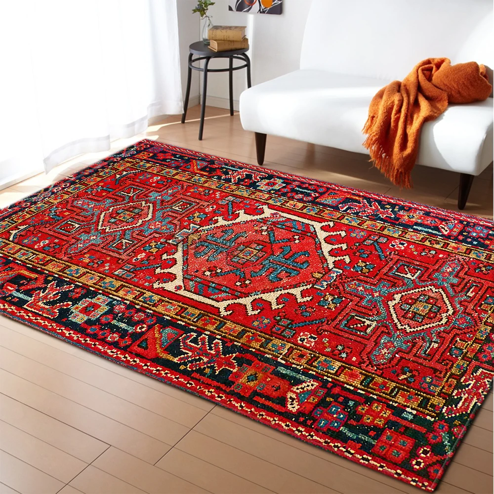 Home Persian Style Area Rug High Abstract Flower Art Carpets for Living Room Bedroom Anti-Slip Floor Mat Kitchen Tapetes De Sala