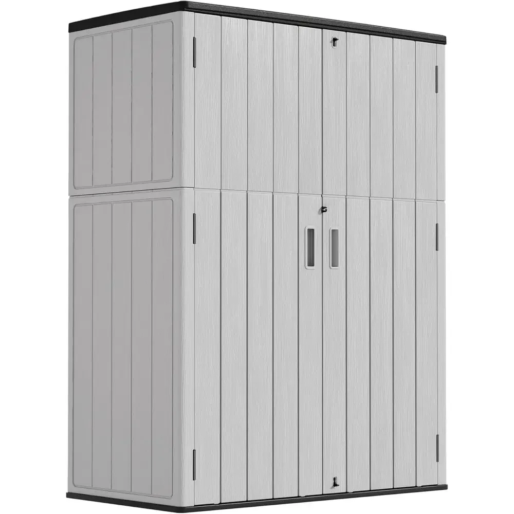 

Серый водонепроницаемый уличный сарай с полом, подходит для хранения бассейнов, велосипедов, садового инвентаря (1,6 куб. футов)