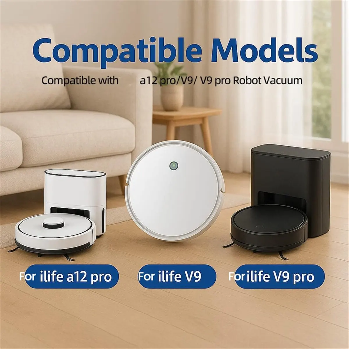 

Комплект сменных аксессуаров для робота-пылесоса A12 Pro/V9/V9 Pro: боковые щетки, насадки для влажной уборки, мешки для сбора пыли [mriae]
