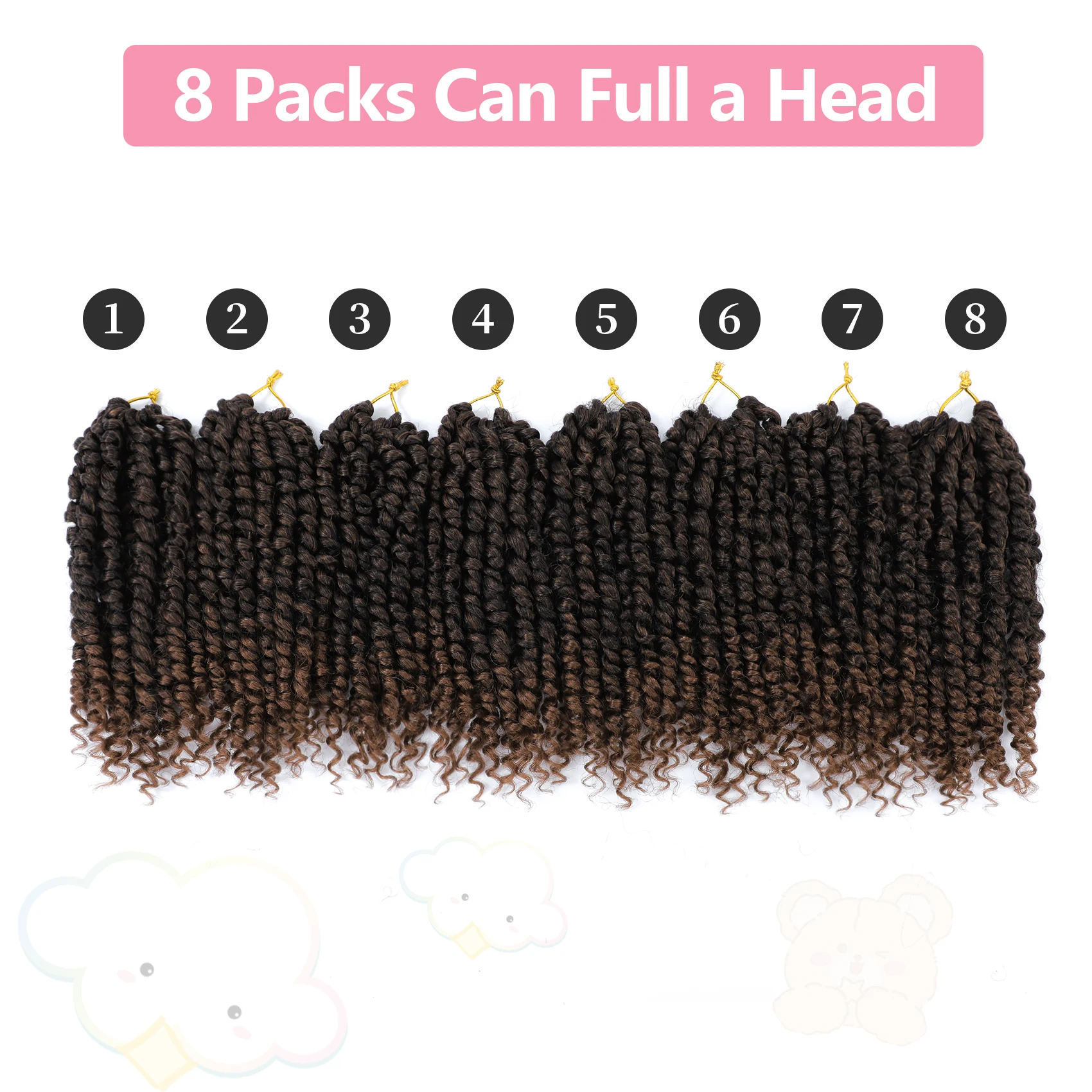 Forevery Passion Twist Crochet Hair capelli sintetici all'uncinetto per le donne nere estensioni dei capelli Pre loop Pre Twisted Passion Twist