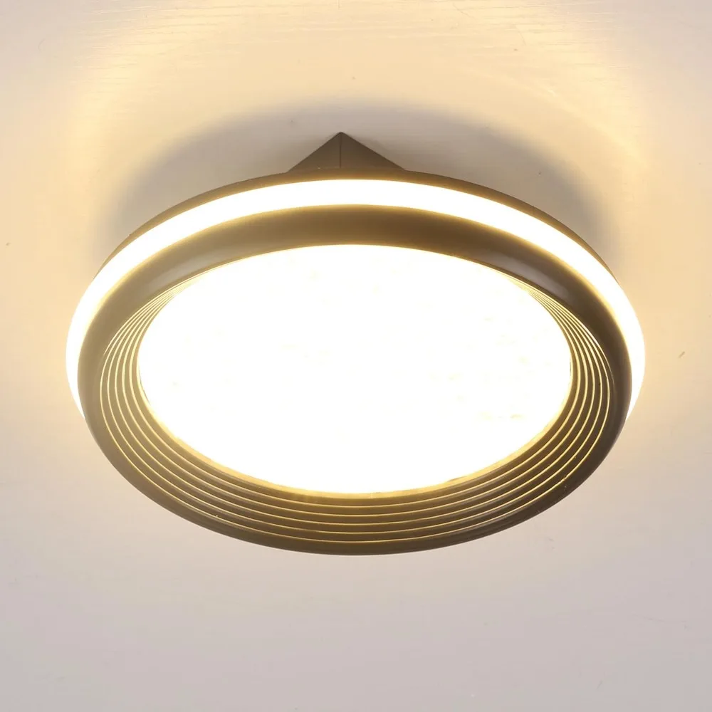 

12V RV 8 Ceiling Light with Ambient Side Glow Bar & Built-in Rocker Switch, RV Interior Light Fixture w/Dimmable 3000K/4000K & H