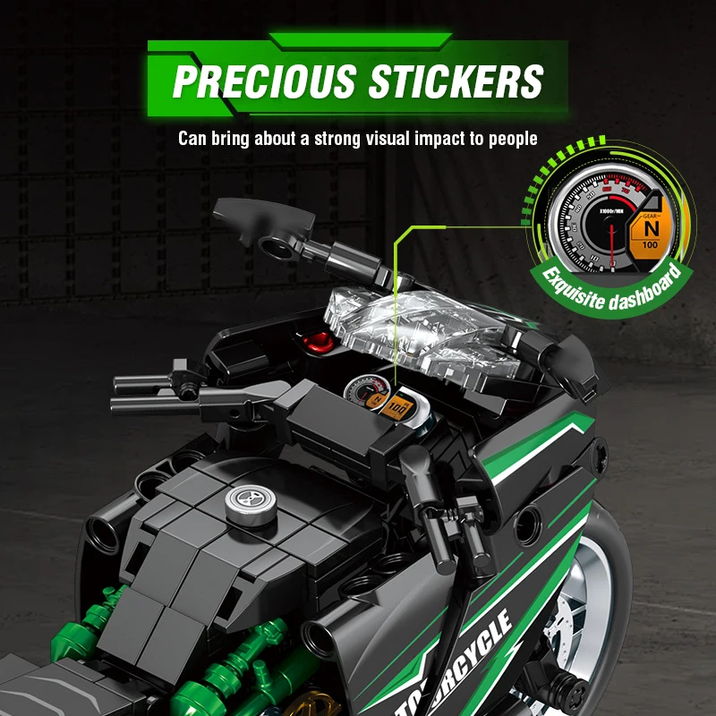 مكعبات بناء دراجات نارية، سيارات كلاسيكية، ديكورات مكتبية، مركبات سباق، ألعاب للأطفال وهدايا للأولاد