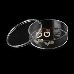 Mini Round Plastic Transparent Storage Boxes Jewelry Beads Container Box Small Items Case With Cover Sundries Organizer