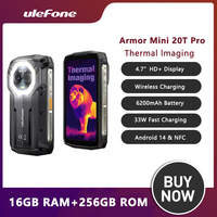 Ulefone Armor Mini 20T Pro Rugged Phone Thermal lmaging 4.7Inch 16GB 256GB 6200mAh 33W Fast Charge 5G Smartphone Android 14