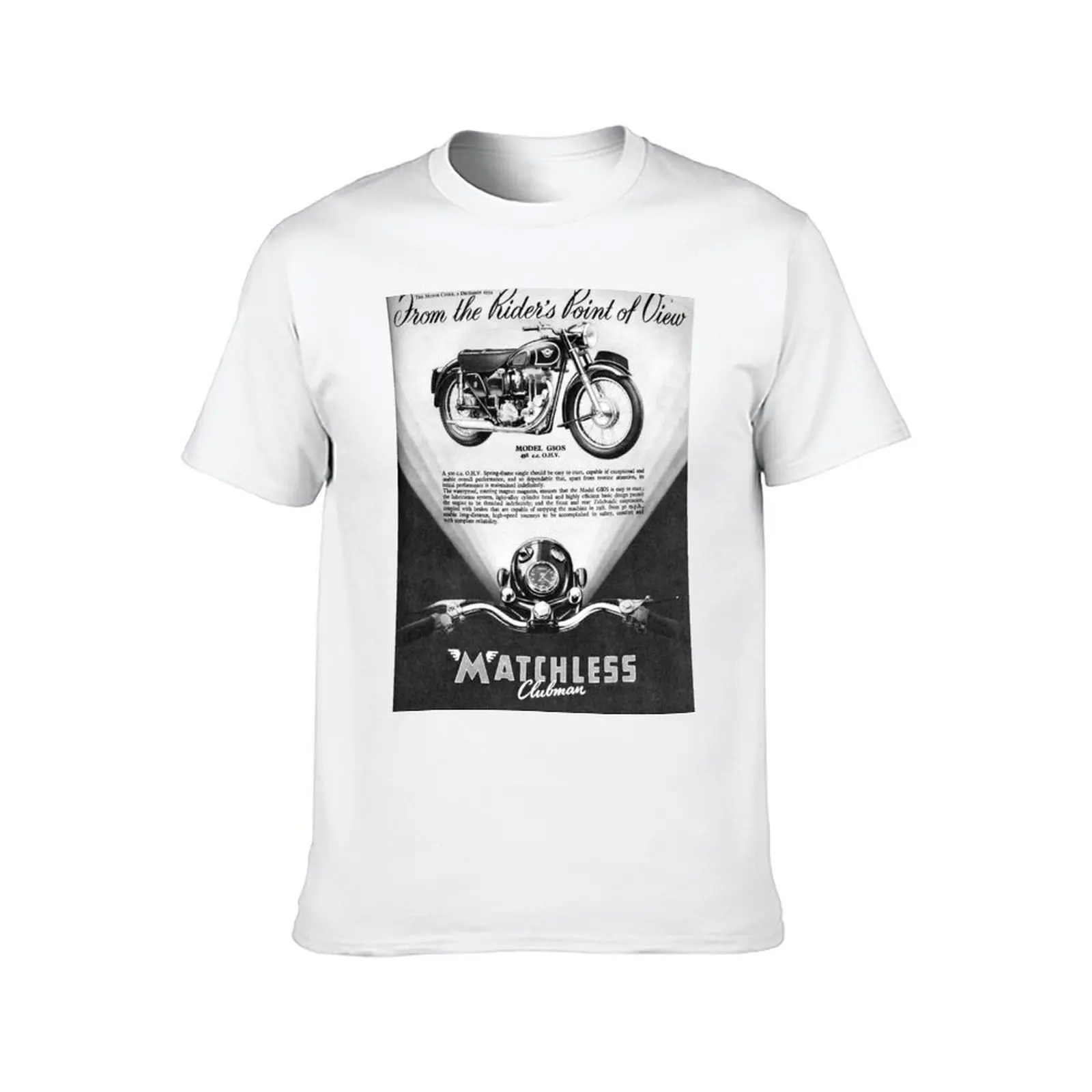 1954 عطلة دراجة نارية الإعلان تي شيرت تي شيرت للرجل سليم صالح الرجال تي شيرت القطن 100% الأساسية تي شيرت تي شيرت #2