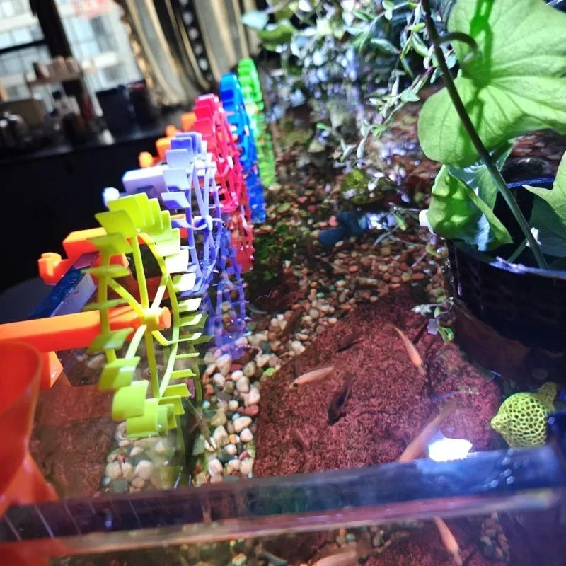 Fish Tank Outlet Windmill, and Marine Tank Outlet Windmill,3D-Printed Creative Fish Tank Decorations, 100% Safe Material