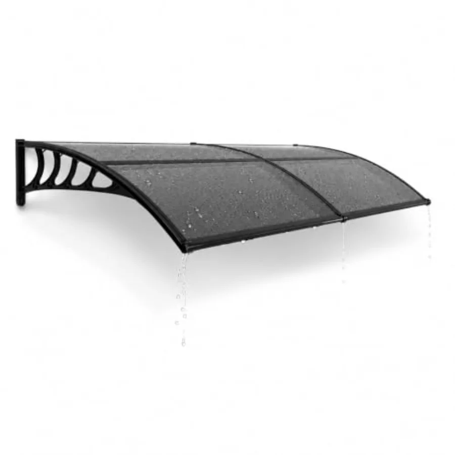 Awning for Door Entrance 40 X 80 Inch - Polycarbonate Window Door Canopy with Drainage System and ABS Brackets, UV Rain Snow Pr