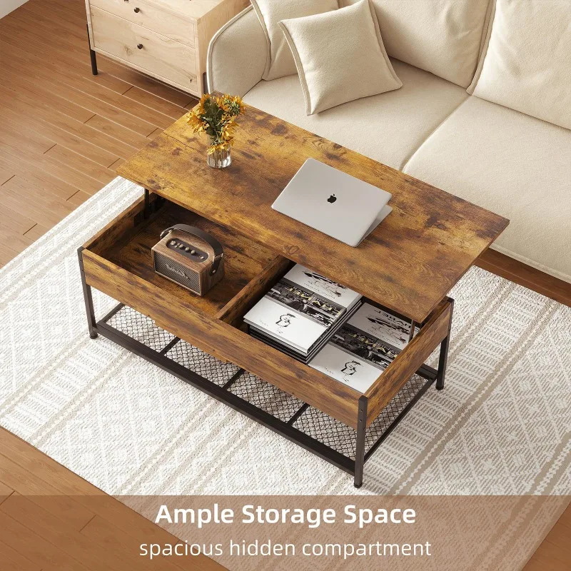 미국식 복고풍 커피 테이블, 거실에 있는 심플한 연철 티 테이블, 현대적인 작은 아파트의 가볍고 고급스러운 가구