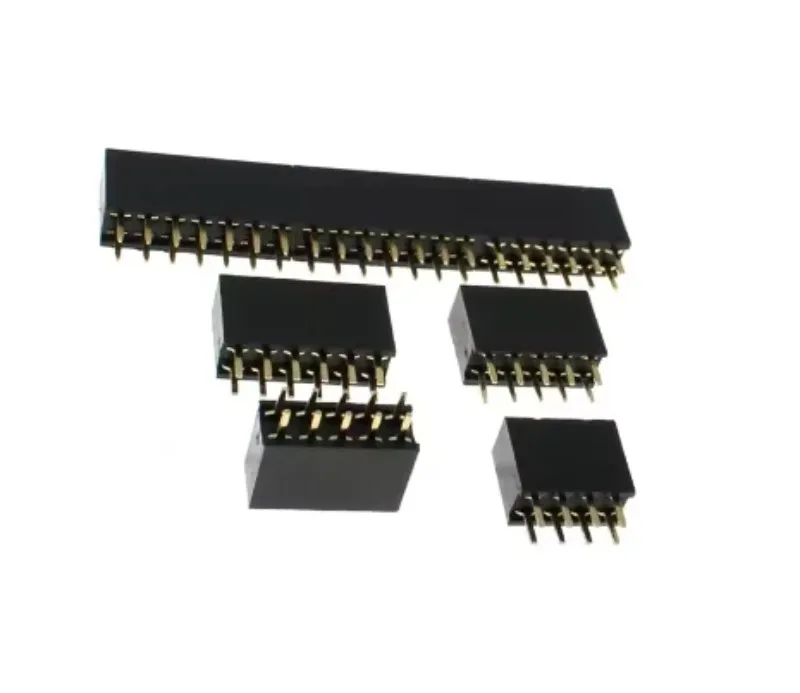 커넥터 1PCS 피치 2.54mm 이중 행 암 시트, 행 암 소켓 2*2P/3/4/5/6/8/10 P/12P/20P/40P