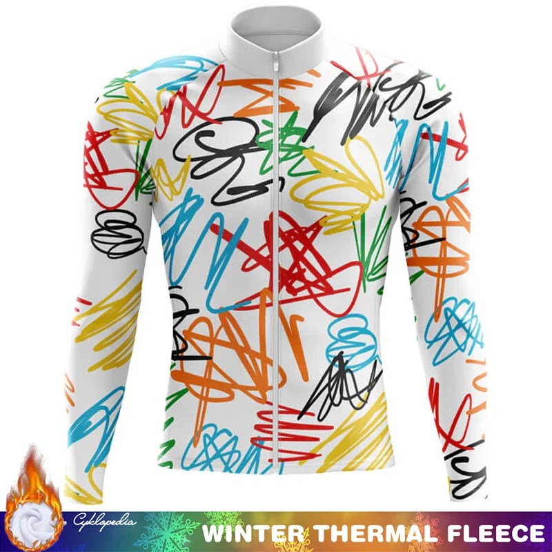 

Cycling Jersey Thermal Road Bike Men's Shirt Fleece Bikes Winter Jumper Clothing Man Outfit 2025 Long Sleeve Bicycle Termal Mens