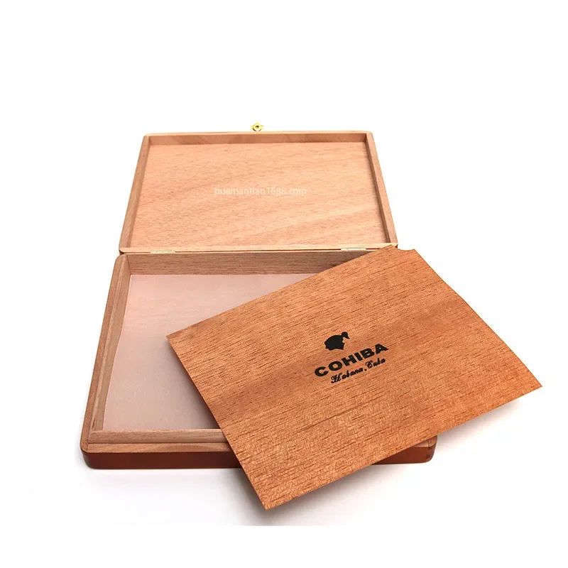 COHIBA-Portable Cedar Wooden Cigar Humidor Case Box, Container for 10 Cigarette, Tobacco Tool Accessories,  Havana Cigars, 1966