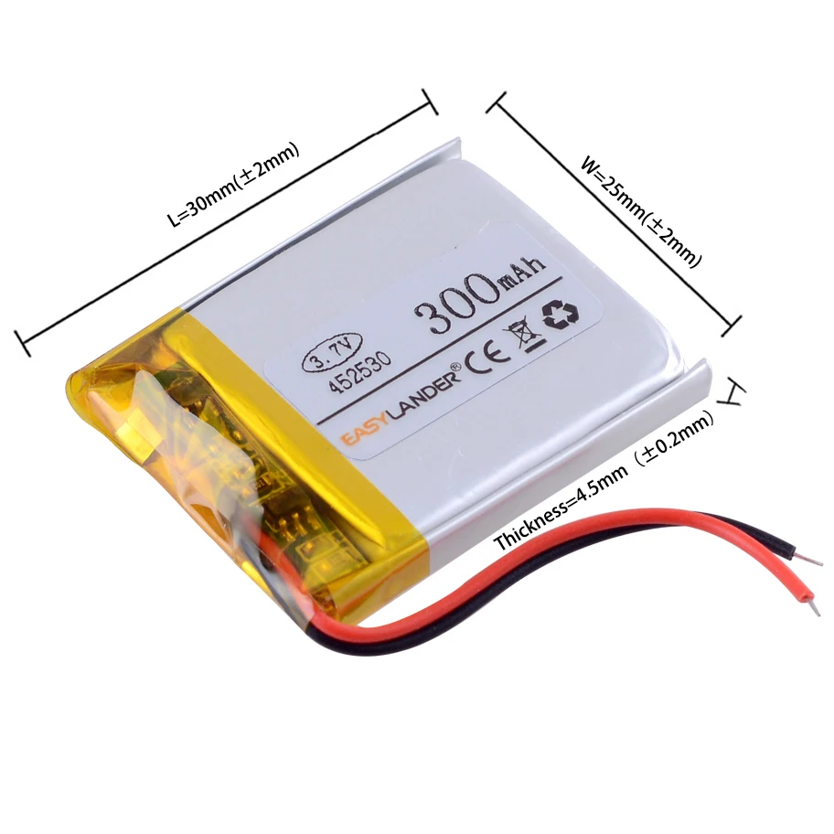 253520 352530 3.7V 200mAh Rechargeable Li Polymer lithium Lipo Battery 452530 552530 652530 752530 852530 952530