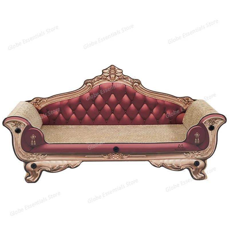 Vintage Sofa Cat Scratcher Double-Layer Stackable Corrugated Paper Multi-Function Claw Grinder, Solid Wood Cat Scratching Board