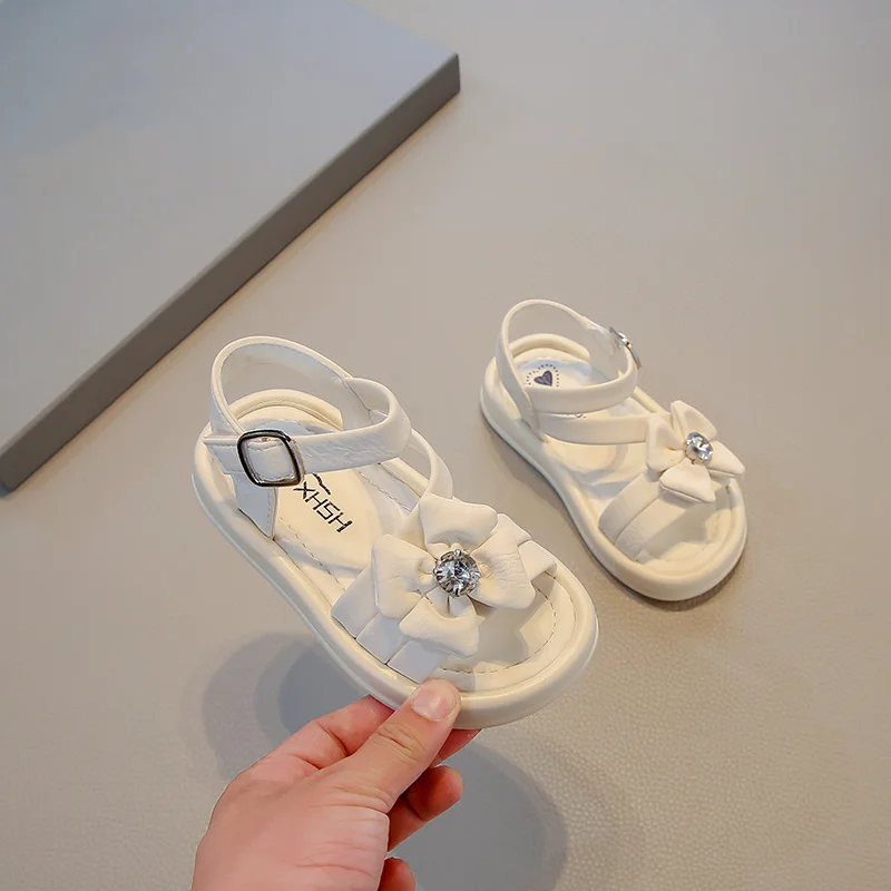 

2025 New Children's School Gladiator Sandals Summer Sweet Girl Toddlers Hollow-out Sandals Causal Fashion Kids Flower Sandals