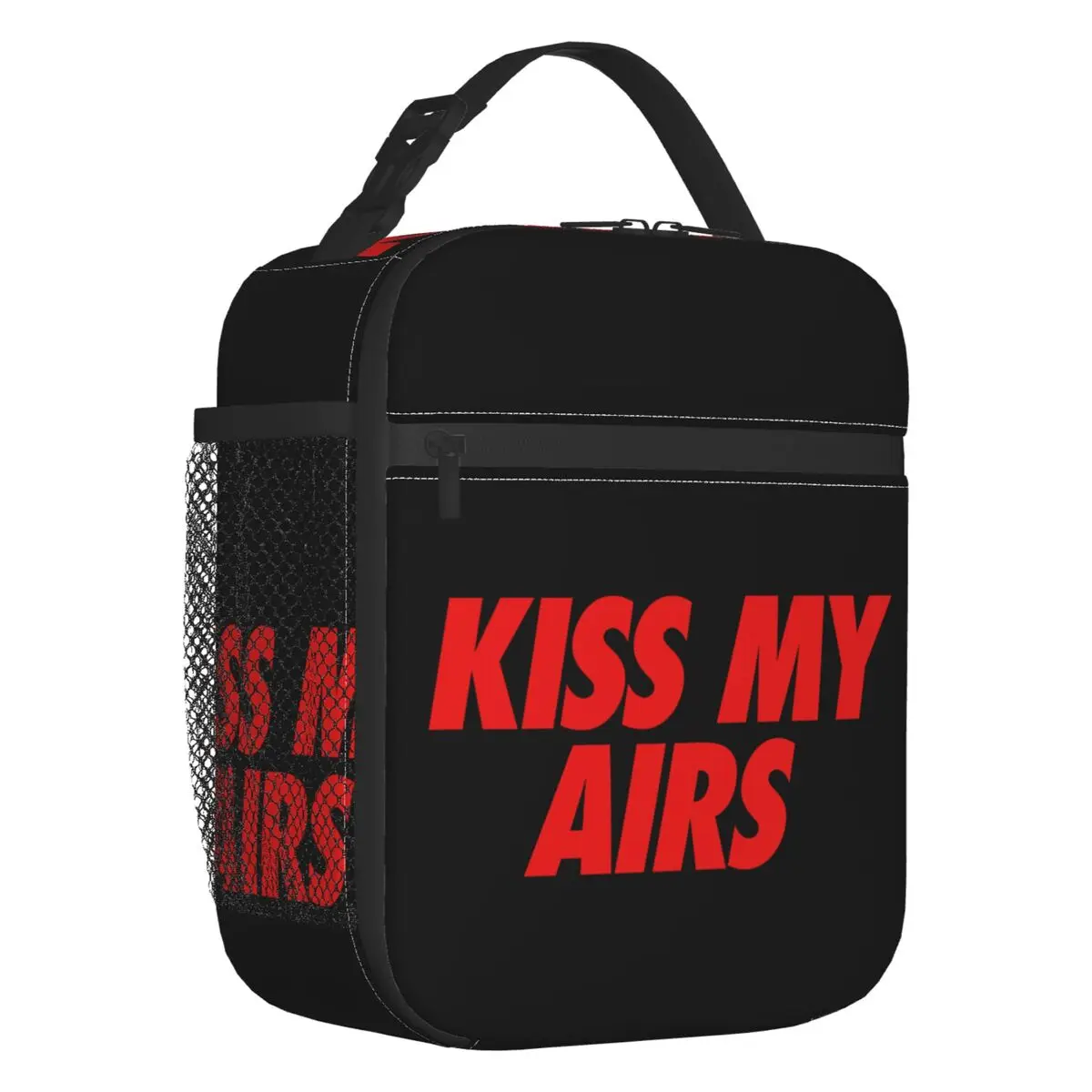 Kiss My Airs Insulated Lunch Bag for Outdoor Picnic Portable Thermal Cooler Lunch Box Women Children