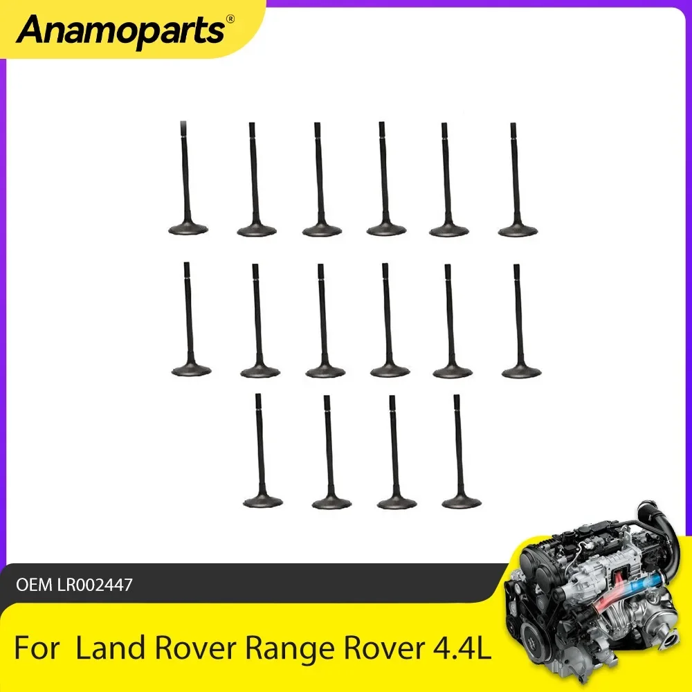 Engine Parts 16PCS Exhaust Valve Fit 4.2 4.4L V8 GAS DOHC For Land Rover Range Rover Sport LR3 4.2 4.4L 428PS 448PN 2006-2013