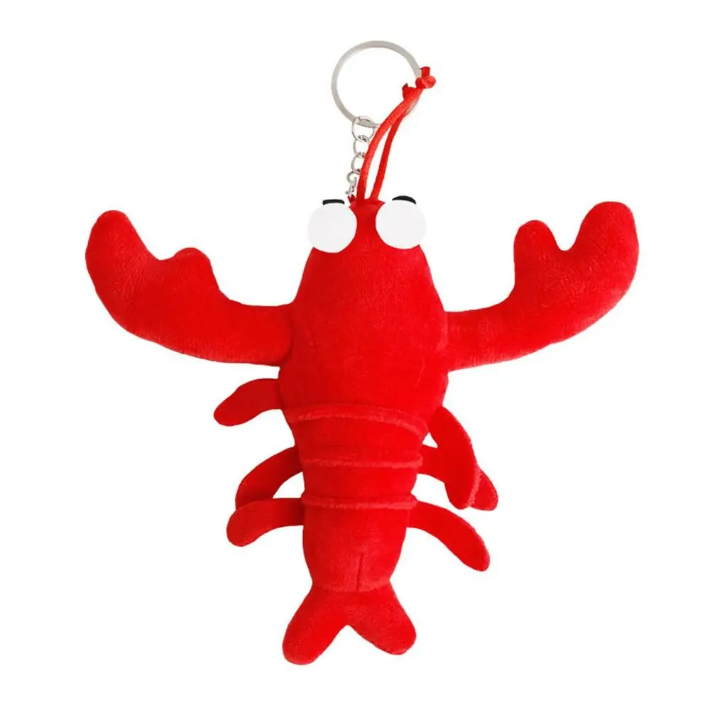 

Decoration Red Lobster Stuffed Animal Pendant Prop Car Key Accessories Keyring Bag Pendant Plush Toy Keychains Stuffed Keychain