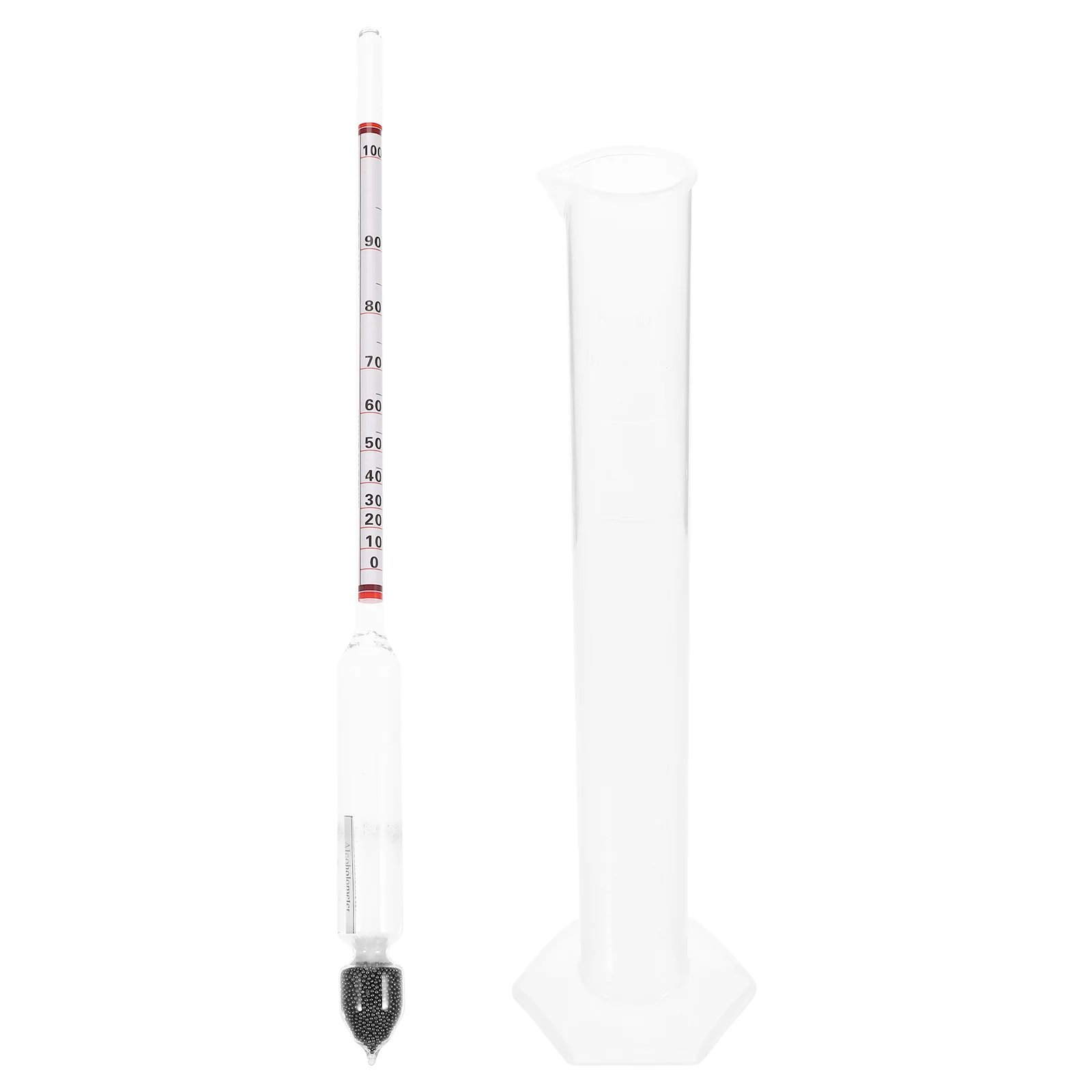 1 Set Hydrometer Home Brew Meter Alcohol Tester And Cylinder for