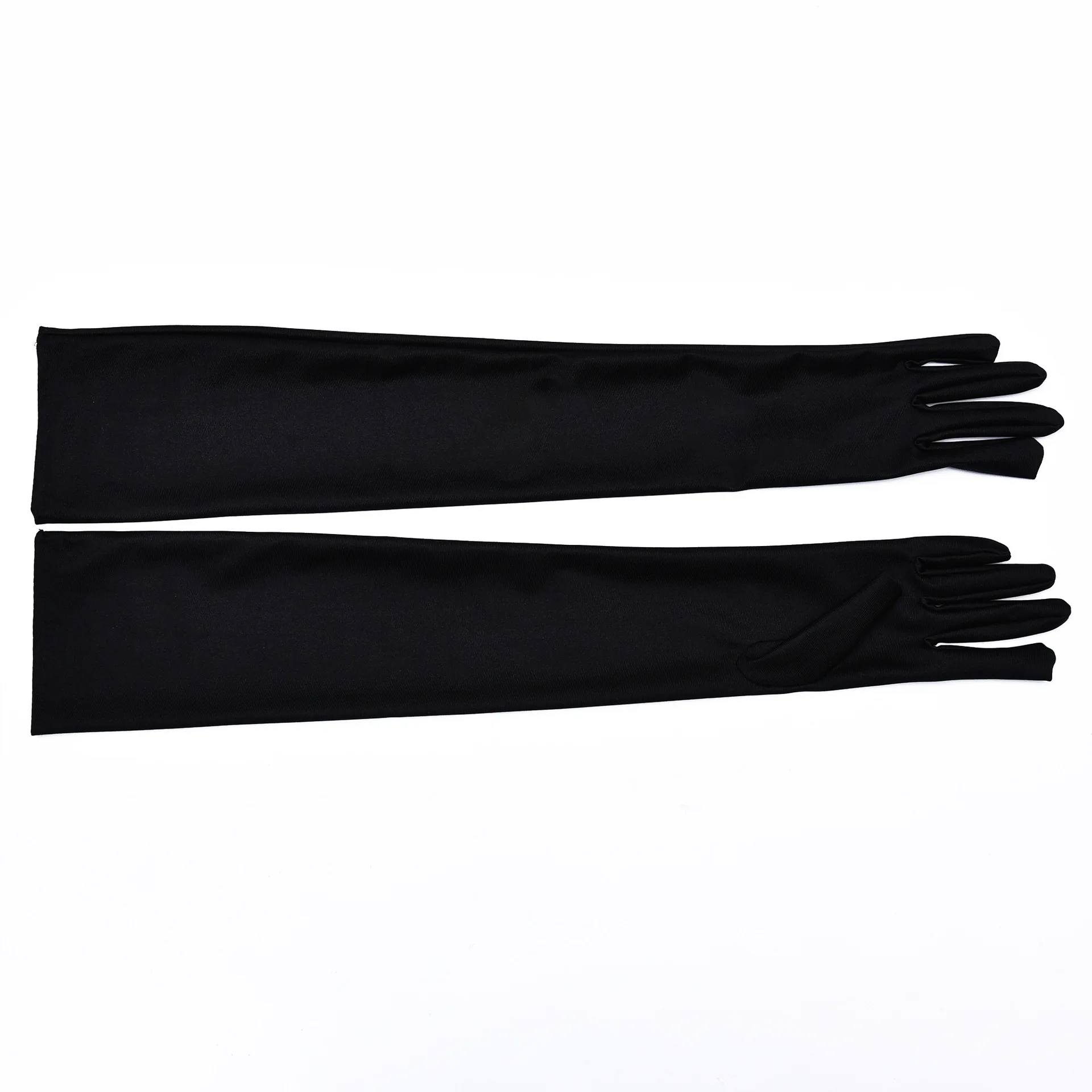 Summer Mid-length Ceremonial Cool High-elastic Spandex Patent Leather Sun Protection Gloves Masquerade Performance Clothing P...