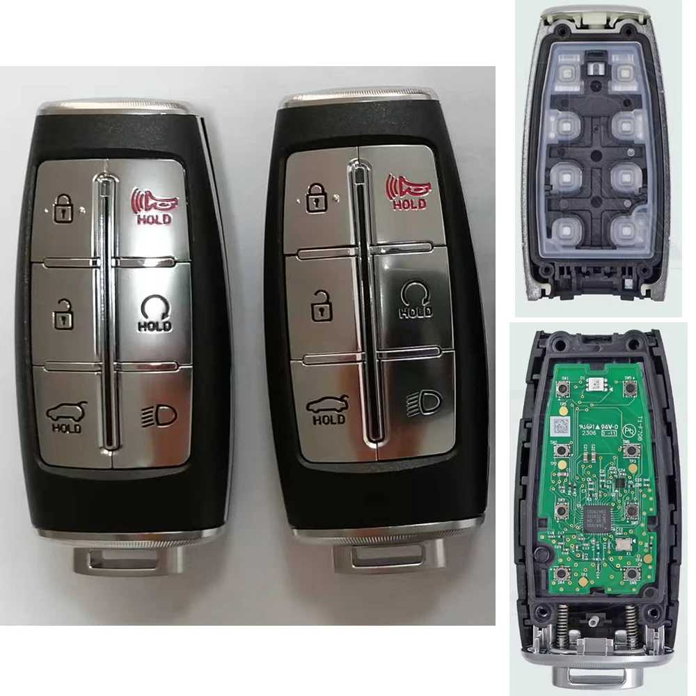 

KEYECU Replacement Proximity Car Remote Key ID47 Chip 433MHz 6Button FOB 95440-AR000/AR001/T1000/T6100 For Genesis G80 GV70 GV80