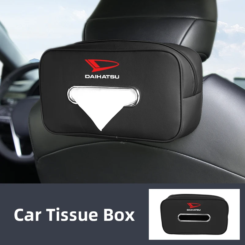 Car Seatback Tissue Box Armrest Paper Napkin Storage Bag Accessories For Daihatsu Terios Sirion Mira Materia Rocky YRV Feroza C