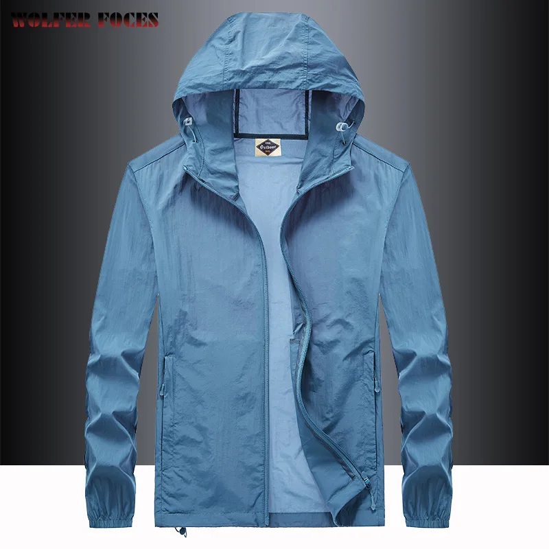 

Summer Outdoor Fishing Jackets Bigsize Casual Sports Windbreaker Fashionable Bomber Hooded Mens Jacket Military Camping techwear