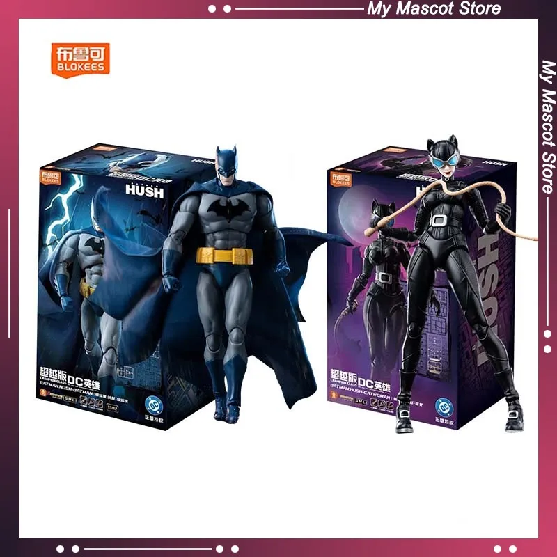 Hot Blokees Hero Champion Class Batman Hush Catwoman Action Figure Collectible Assemble Model Desktop Toys For Adult Fans Gift