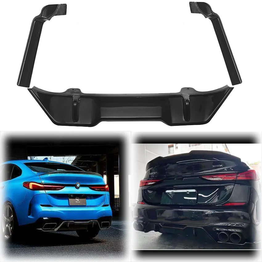 

2020 To Up For BMW 2 Series F44 M235i 3D Design Rear Diffuser Lip Bumper Chin Spoiler By Gloss Black Carbon Look ABS Body Kit