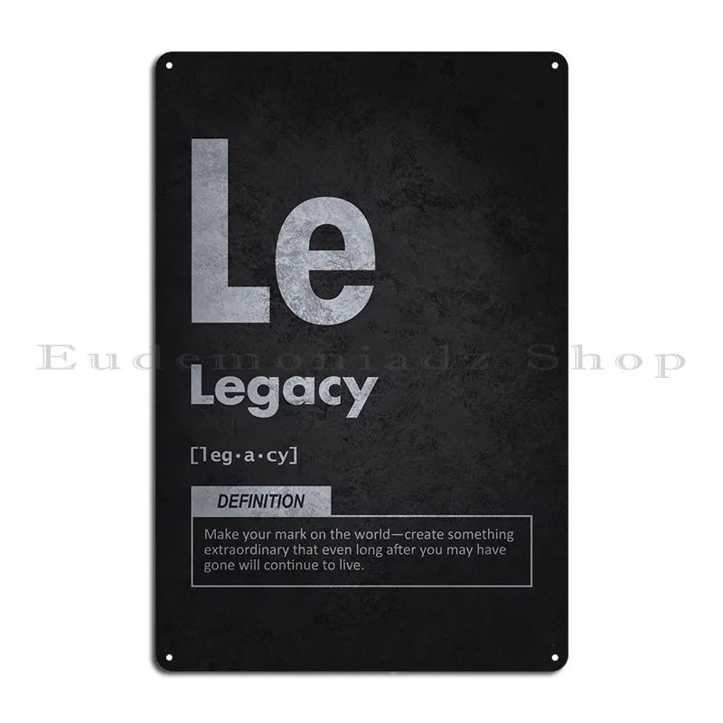 Periodic Legacy Metal Sign Party Club Wall Decor Character Bar Cave Tin Sign Poster