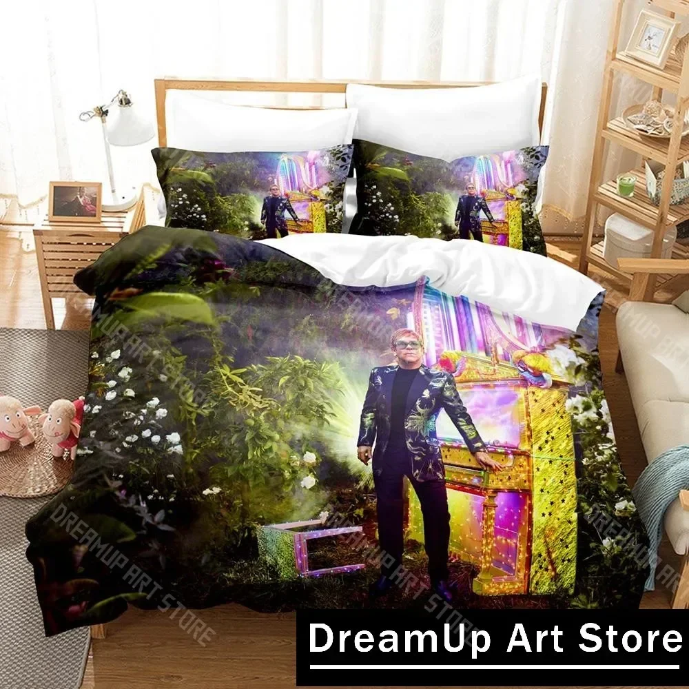 Exquisite 3D Print Elton John FAREWELL Yellow Brick Road Bedding Set Single Twin Full Queen King Size Bed Set Aldult Kid Bedroom