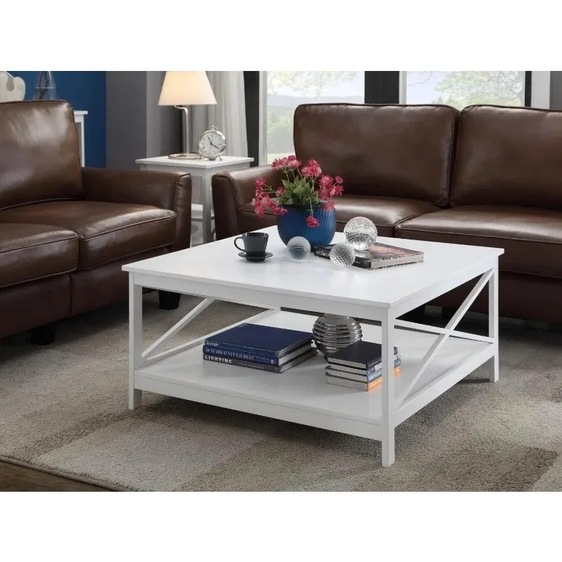 Convenience Concepts coffee table, suitable for living room, study, patio, easy to assemble coffee tables