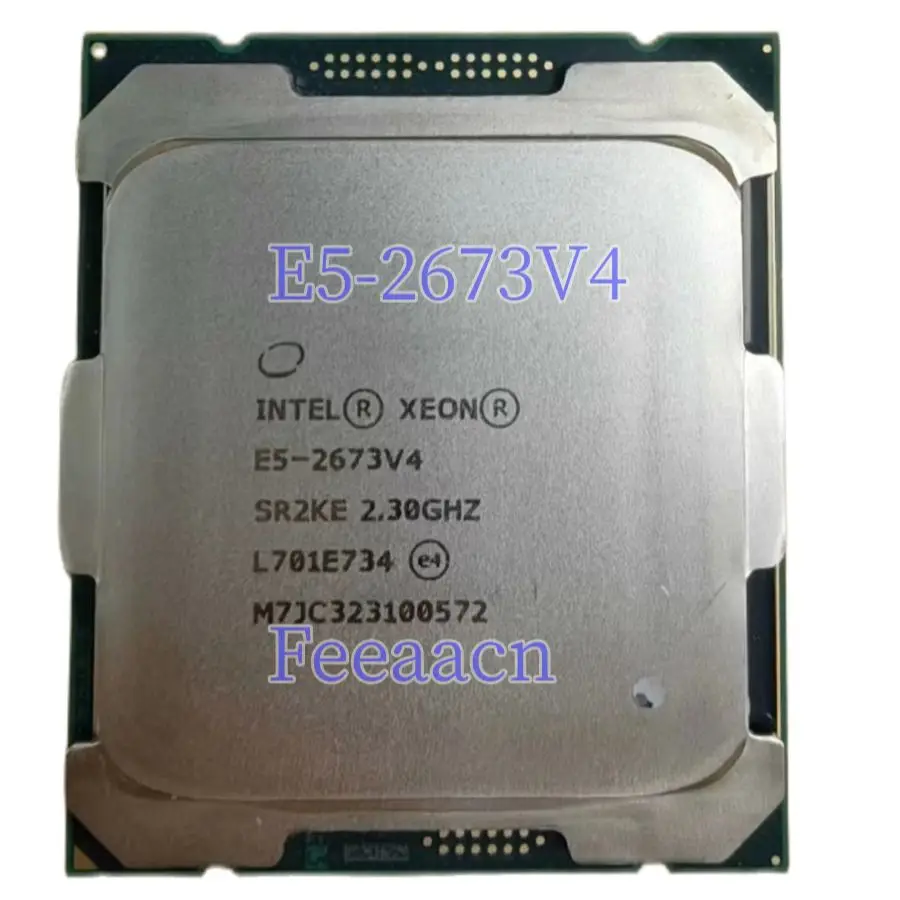 Usado Xeon CPU E5-2673V4 SR2KE 2.3GHz 20núcleos  40 threads 50M 14nm LGA 2011-3 E5-2673 V4 processador E5 2673V4 E5 2673 V4