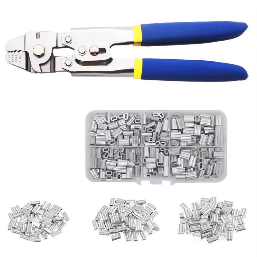 Steel Cable Crimping Pliers 10 Inch Wire Rope Swaging Tool Aluminum Sleeve Fastener Cutting Manual Repair Hardware Tool - view 3