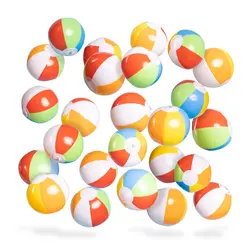 25/50 Mini Beach Balls Bulk - Mini Inflatable Beach Ball, Sport Ball - Rainbow Blow Up Beach Balls for Kids, Sport, Beach, Pool