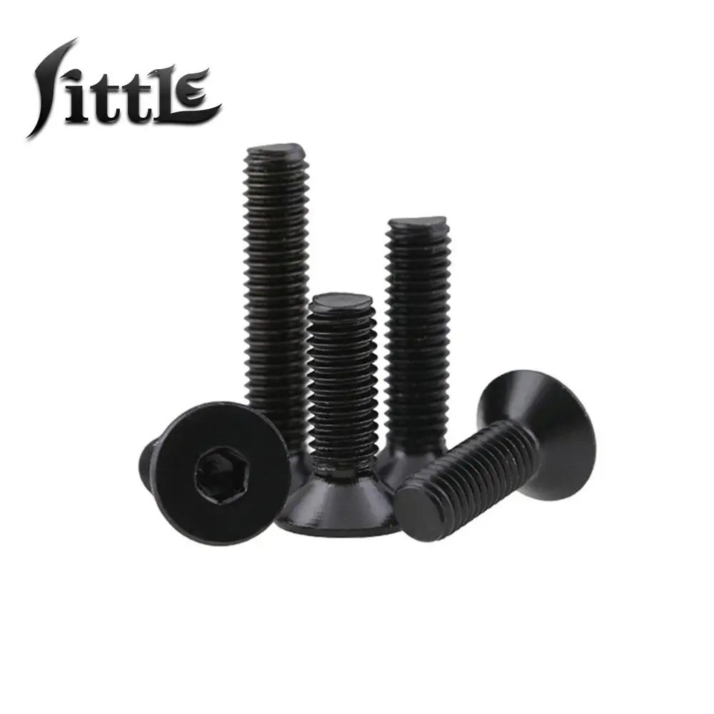 5/10/20 Pcs M3 M4 M5 Black 304 Stainless Steel Countersunk Head Hexagon Socket Screw Din7991 Flat Head Hexagon Socket Bolt Vis